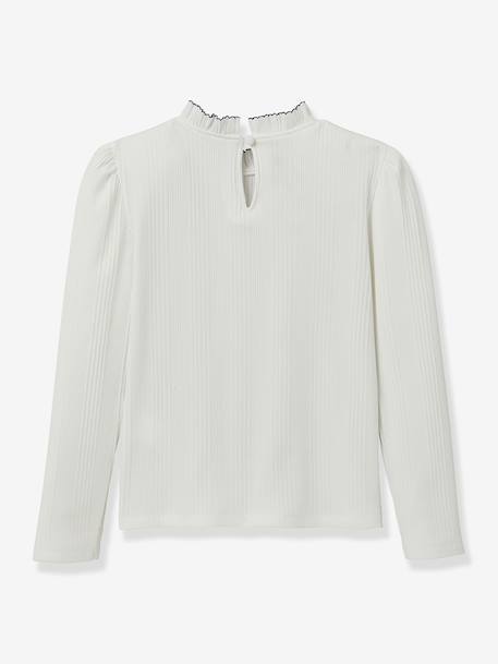 Sous-pull col volant écru - vertbaudet enfant 