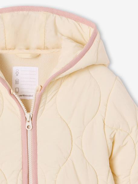 Doudoune légère fille bois de rose+vanille - vertbaudet enfant 