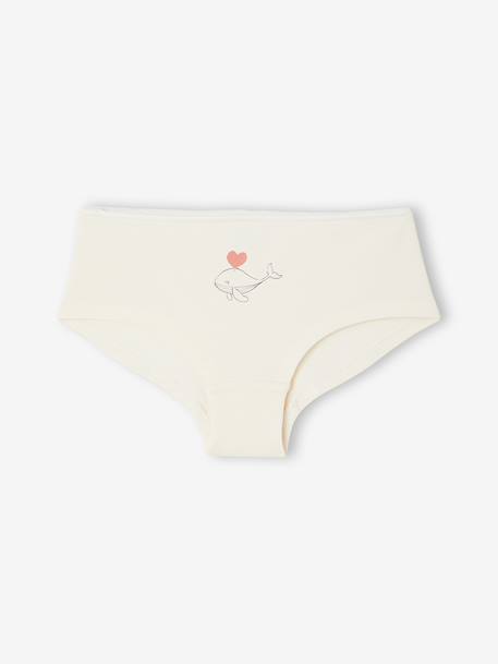 Lot de 7 shorties fille beige - vertbaudet enfant 