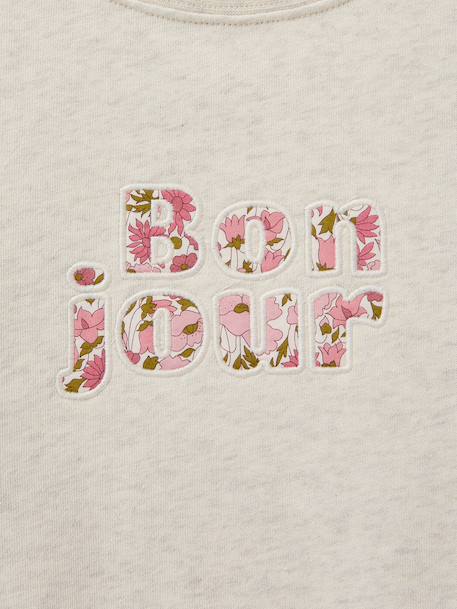 Sweat Bonjour écru - vertbaudet enfant 