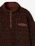 Meisjessweater van sherpa met rits chocoladebruin - vertbaudet enfant 