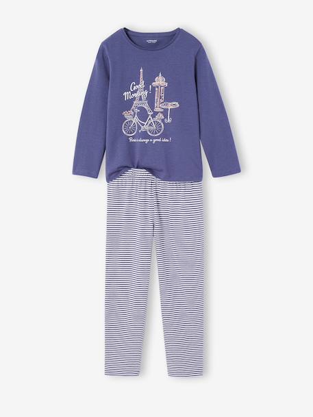 Lot de 2 pyjamas longs fille bleu ardoise - vertbaudet enfant 