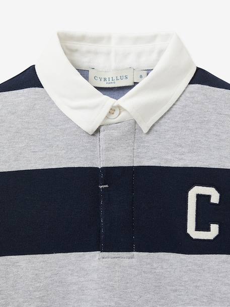 Polo rugby gris - vertbaudet enfant 