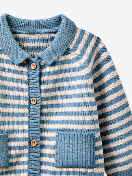 Gestreepte maritieme babyset CYRILLUS blauw, gestreept - vertbaudet enfant 