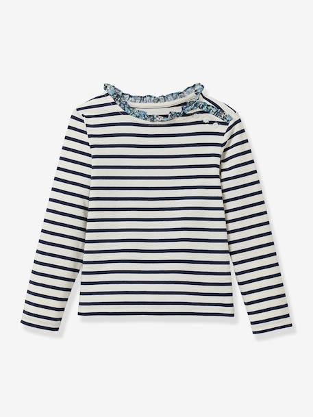 T-shirt manches longues marine+rouge - vertbaudet enfant 