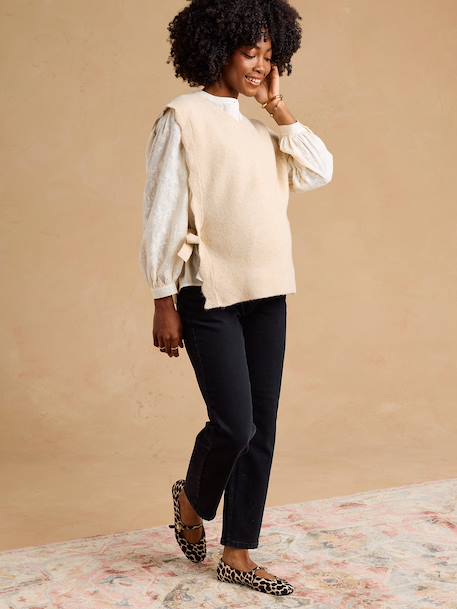 Zwangerschapsjeans mom fit stone+zwart denim - vertbaudet enfant 