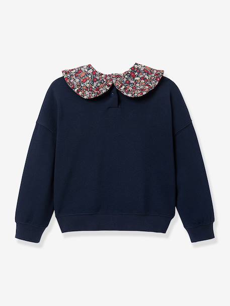 Sweatshirt met CYRILLUS-kraag marineblauw - vertbaudet enfant 