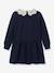 Jurk met XL-kraag CYRILLUS marineblauw - vertbaudet enfant 