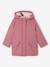 Regenjas voor meisjes met capuchon en sherpa voering antraciet+groen+indigoblauw+meerkleurig+zachtpaars - vertbaudet enfant 
