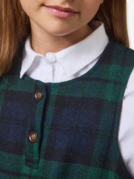 Robe à carreaux vert - vertbaudet enfant 
