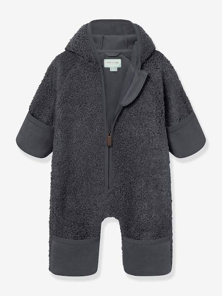 Combinaison en polaire teddy MATADEL Bébé MINI A TURE bleu nuit+prune - vertbaudet enfant 