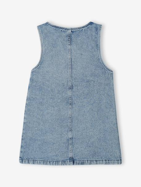 Denim overgooier voor meisjes middenblauw - vertbaudet enfant 