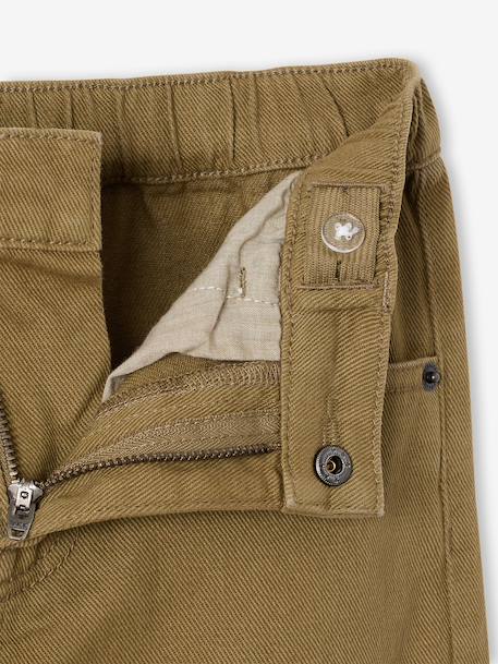 Pantalon battle garçon bleu jean+olive - vertbaudet enfant 