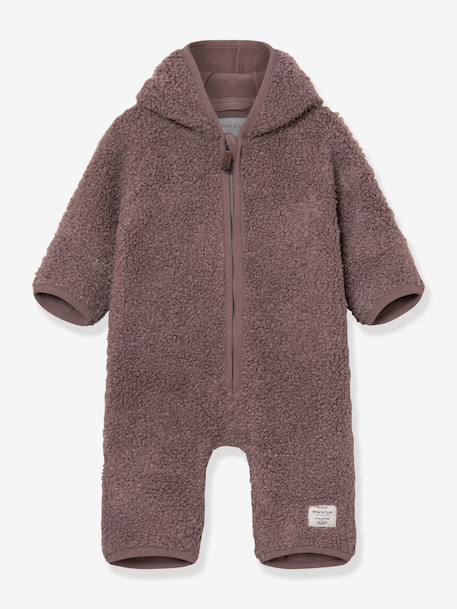 Combinaison en polaire teddy MATADEL Bébé MINI A TURE bleu nuit+prune - vertbaudet enfant 