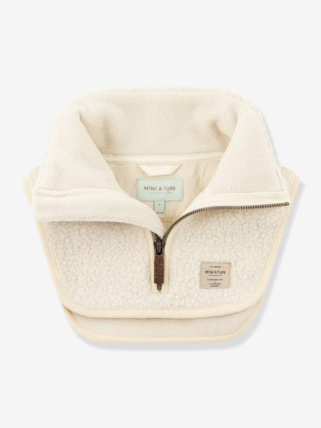 Cache-nez en polaire MATAKTON Enfants MINI A TURE crème+prune - vertbaudet enfant 