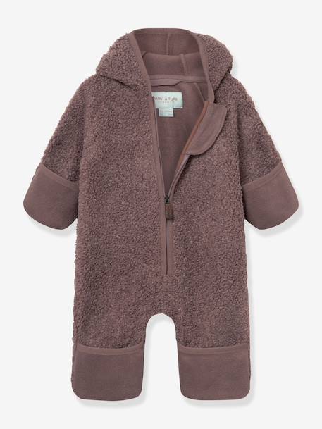 Combinaison en polaire teddy MATADEL Bébé MINI A TURE bleu nuit+prune - vertbaudet enfant 