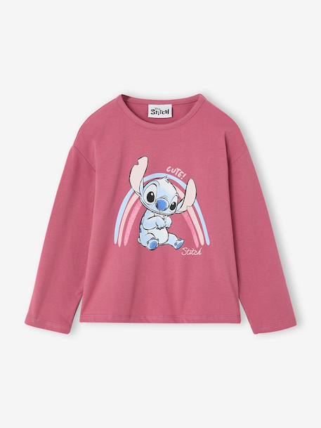 Meisjesshirt LILO & STITCH lange mouw oudroze - vertbaudet enfant 