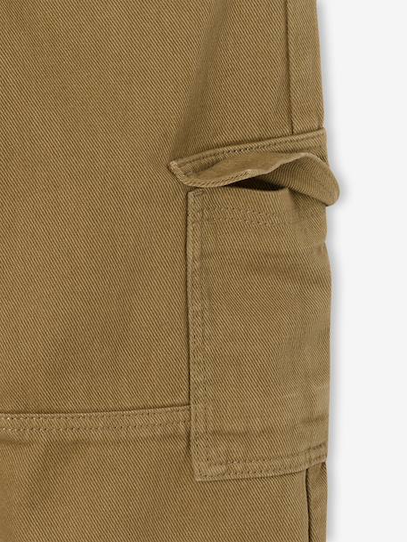 Pantalon battle garçon bleu jean+olive - vertbaudet enfant 