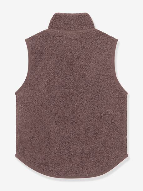 Gilet en polaire Teddy enfants MATBATTAL MINI A TURE cannelle+écru+prune - vertbaudet enfant 