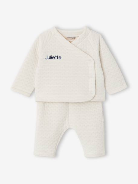 Ensemble naissance garçon personnalisable écru - vertbaudet enfant 