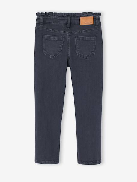Slim fit broek voor meisjes inktblauw+zachtpaars - vertbaudet enfant 