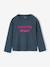 T-shirt manches longues fille encre+rose pâle+vert - vertbaudet enfant 
