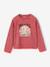 T-shirt manches longues fille bleu chambray+vieux rose - vertbaudet enfant 