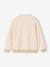 Sweat style teddy fille en molleton beige+gris chiné+marine - vertbaudet enfant 