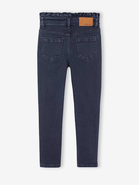 Slim fit broek meisje inktblauw+zachtpaars - vertbaudet enfant 