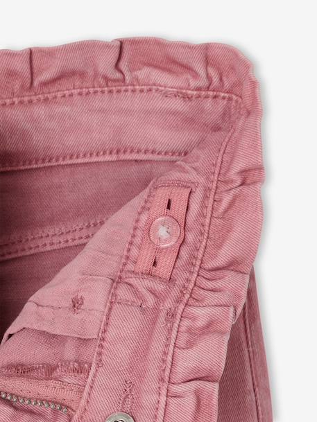 Pantalon slim fille morphologie large encre+mauve - vertbaudet enfant 