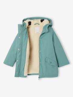 -Regenjas voor meisjes met capuchon en sherpa voering
