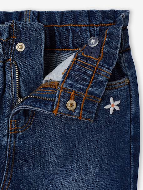 Pantalon paperbag fille bleu foncé+bleu moyen - vertbaudet enfant 