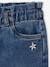 Paperbag jeans voor meisjes donkerblauw+middenblauw - vertbaudet enfant 