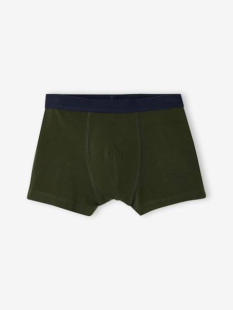 Lot de 5 boxers garçon kaki - vertbaudet enfant 