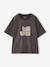 T-shirt met korte mouwen voor meisjes antraciet+ecru - vertbaudet enfant 