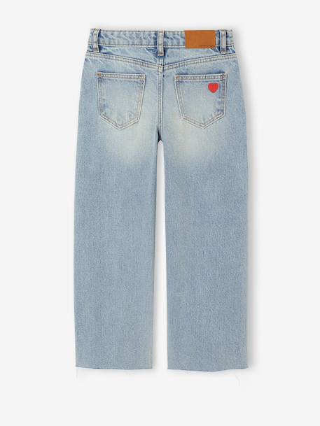 Rechte meisjesjeans lichtblauw+middenblauw - vertbaudet enfant 