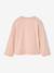 T-shirt manches longues fille écru+rose poudré - vertbaudet enfant 