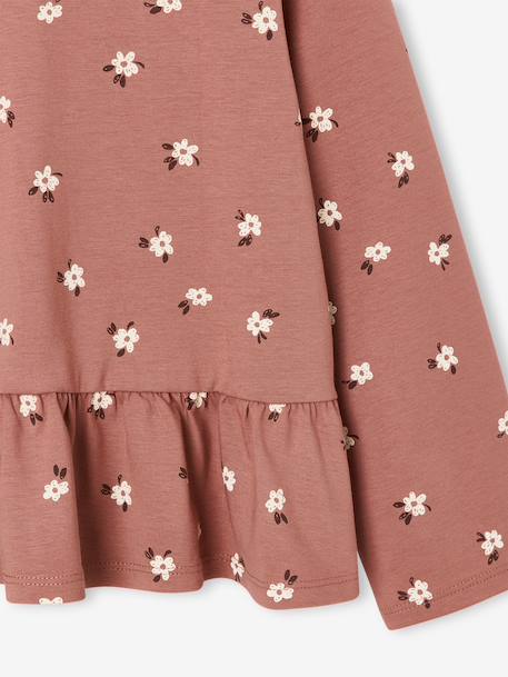 Blouse manches longues fille bois de rose+taupe - vertbaudet enfant 