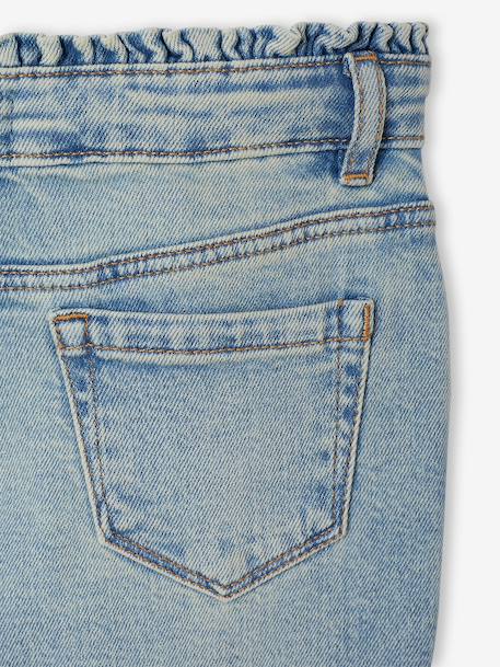 Slim jeans voor meisjes lichtblauw+middenblauw - vertbaudet enfant 