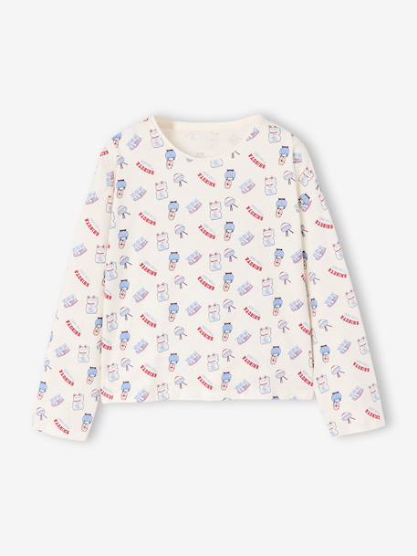 Set van 2 meisjespyjama's beige - vertbaudet enfant 