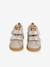 Hoge leren sneakers voor baby beige, bedrukt+goudgeel - vertbaudet enfant 