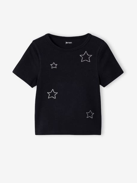 Fille-T-shirt manches courtes fille cropped