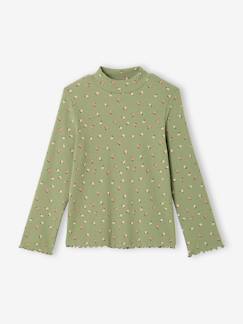 -Meisjesshirt met opstaande kraag