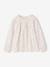 Blouse voor meisjes met gesmokte mouwen ivoor+lichtroze+saliegroen+vanille - vertbaudet enfant 