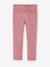 Slim fit broek voor meisjes inktblauw+zachtpaars - vertbaudet enfant 