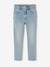 Slim jeans voor meisjes lichtblauw+middenblauw - vertbaudet enfant 