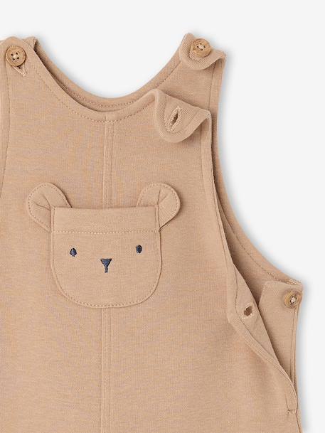 Tuinbroek voor pasgeboren babyjongen gemêleerd beige - vertbaudet enfant 