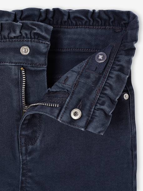 Slim fit broek meisje inktblauw+zachtpaars - vertbaudet enfant 