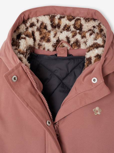 Parka 3 en 1 fille amovible blush+marine - vertbaudet enfant 
