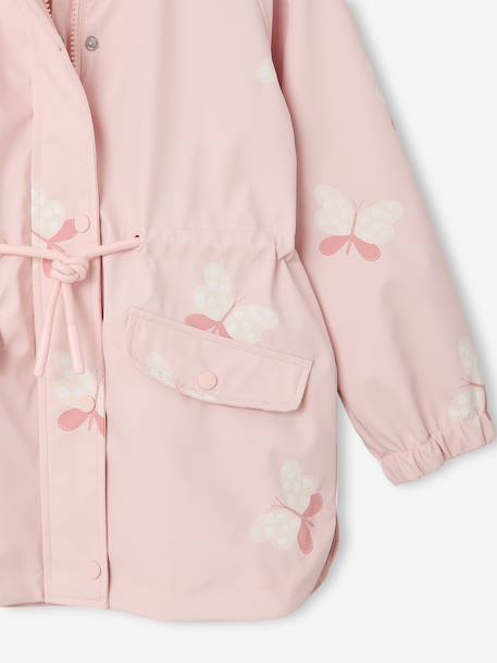 Ciré fille à capuche motifs magiques bleu ciel+blush+rose+rose pâle+sauge imprimé - vertbaudet enfant 